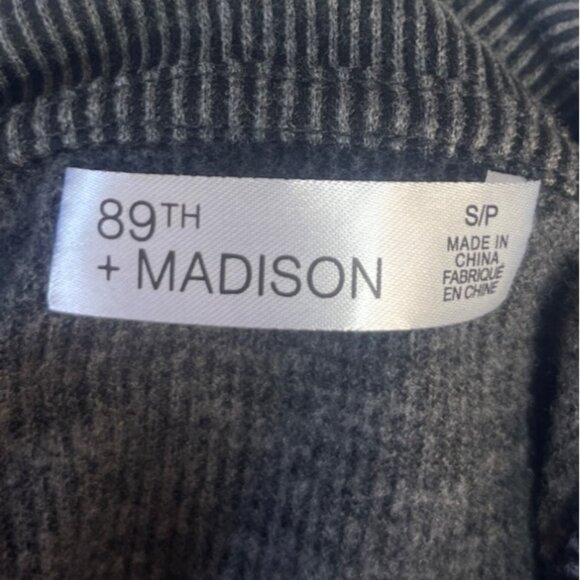 89th & Madison Cowl Neck Ribbed Pullover Shirt Womens Small Black New Warm - Picture 5 of 8